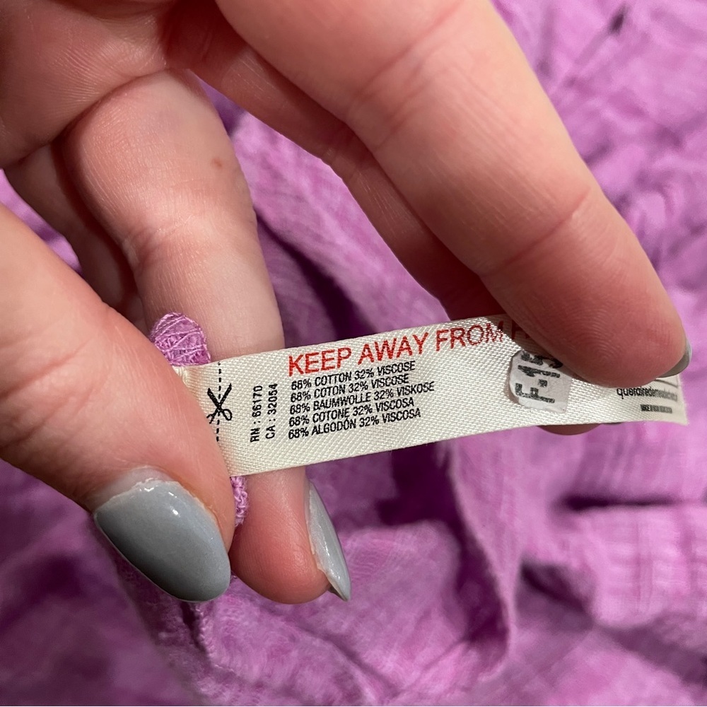 Free People Purple Plaid Button Down Long Sleeve - Picture 8 of 11